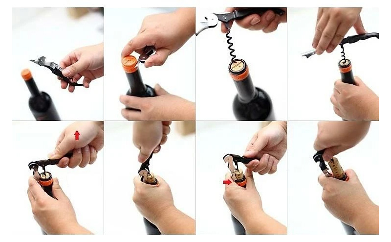 cách mở rượu vang