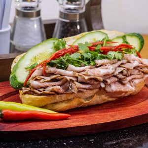 Flame broiled premium pork